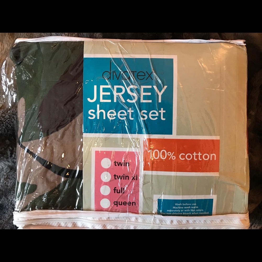 Jersey sheet camouflage set twin xl